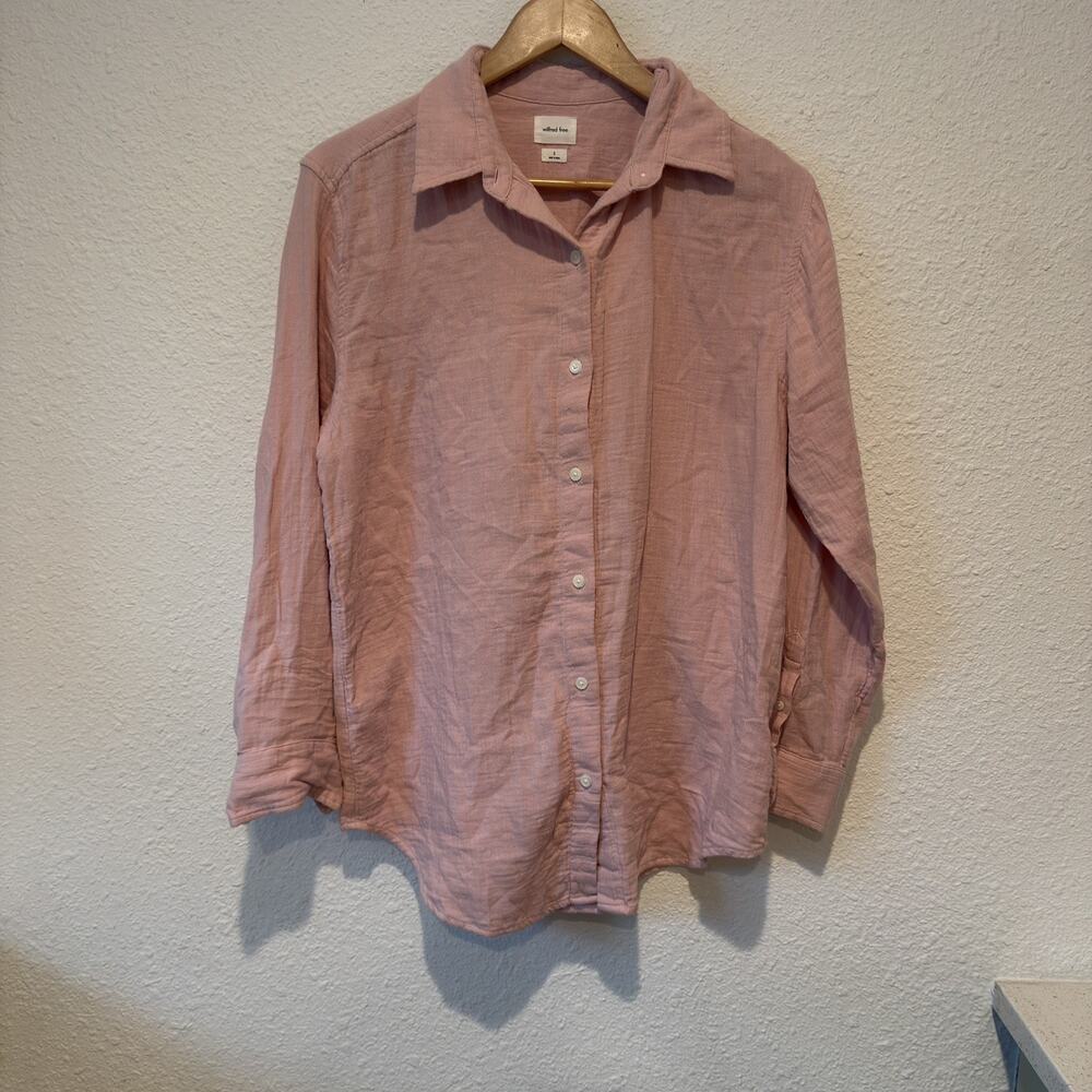 Aritzia Wilfred Free Button Up Pink Long Sleeve Women’s S/M (see notes) Shirt